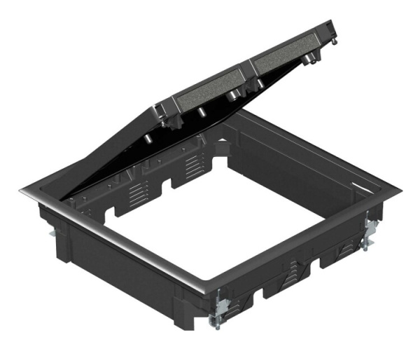 Лючок GES9 U (универсальный) 12xModul45 (полиамид,черный) (GES9 10U 9011) | 7405072 | OBO Bettermann