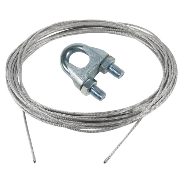 Набор для крепления скважинного насоса из нерж. стали (Трос 3х50м + Зажим) (4шт) - | 151826 | Tech-KREP