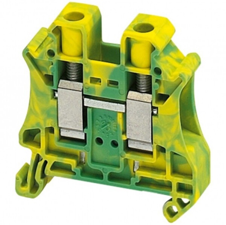 КЛЕММНИК ВИНТОВОЙ С ЗАЗЕМЛЕНИЕМ, СЕЧЕНИЕМ ПРОВОДА 10ММ2, 2 ТОЧКИ ПОДКЛЮЧЕН | NSYTRV102PE | Schneider Electric
