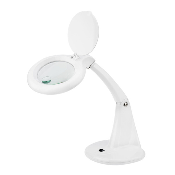 Лупа настольная 3D+12D с подсветкой 60 LED, белая | 31-0243 | REXANT
