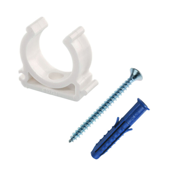 Комплект для крепления металлопластиковых и полипропиленовых труб к стене D32 (2 шт)- пакет | 136995 | Tech-KREP