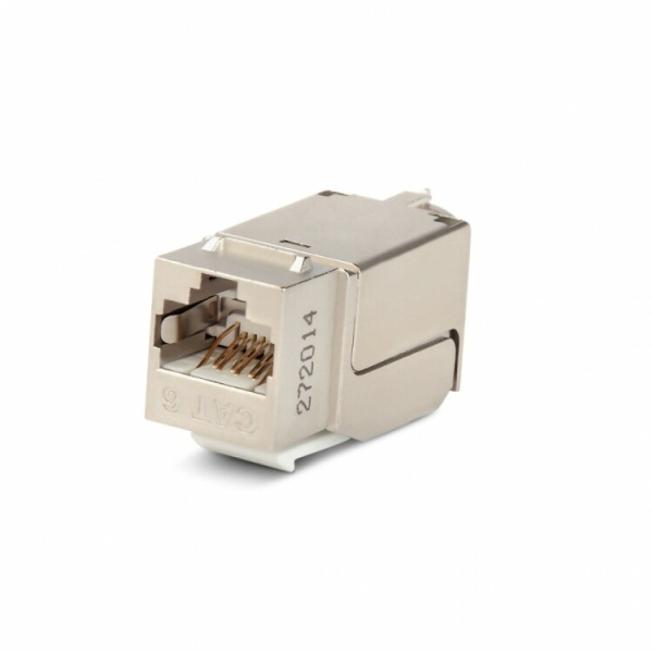 Вставка Keystone Jack KJNE-8P8C-C6-90-SH-F-WH RJ-45(8P8C), категория 6, экранированная, 110 IDC, заделка с помощью NE-TOOL, белая | 46369 | Hyperline