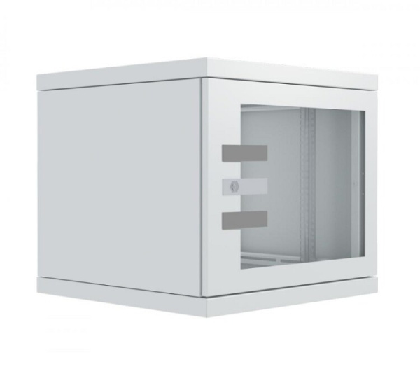 Шкаф настенный WZ-7240-20-A3-011-BNP (19"),с.Z-BOX,12U,632x600х600мм,со стекл.дв.,с откр.стенк.и,без накл.на дв.,сер.(RAL 7035)собр. | 417144 | Zpas