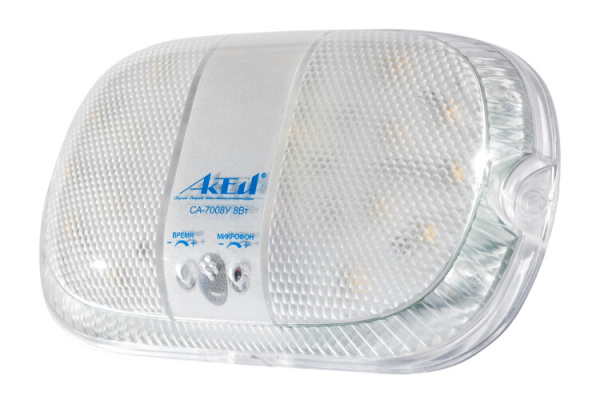 Светильник светодиодный пылевлагозащищенный для ЖКХ СА-7008У "Персей" 8Вт 220В с акустическим и оптическим датчиками многорежимный | СА-7008У | Актей