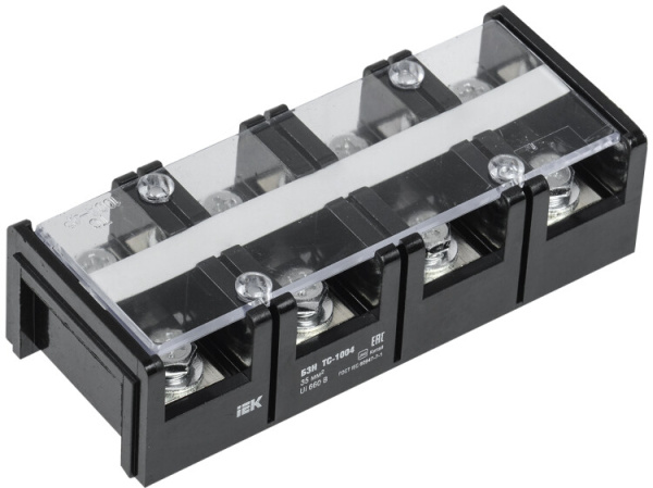 Блок зажимов БЗН ТС-1004 35 мм2 100A 4 пары | YZN42-04-035-K02 | IEK