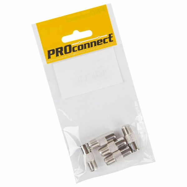 Переходник антенный, (гнездо F - штекер TV), (5шт.) (пакет) PROconnect | 05-4303-4-9 | PROconnect