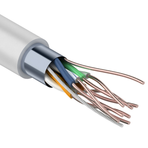 Кабель FTP PROconnect 4PR 24AWG, CCA, CAT5e, PVC, серый, бухта 50 м | 01-0142-3-50 | PROconnect
