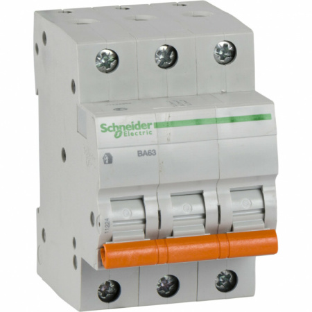 Выключатель автоматический трехполюсный ВА63 20А C 4,5кА | 11224 | Schneider Electric