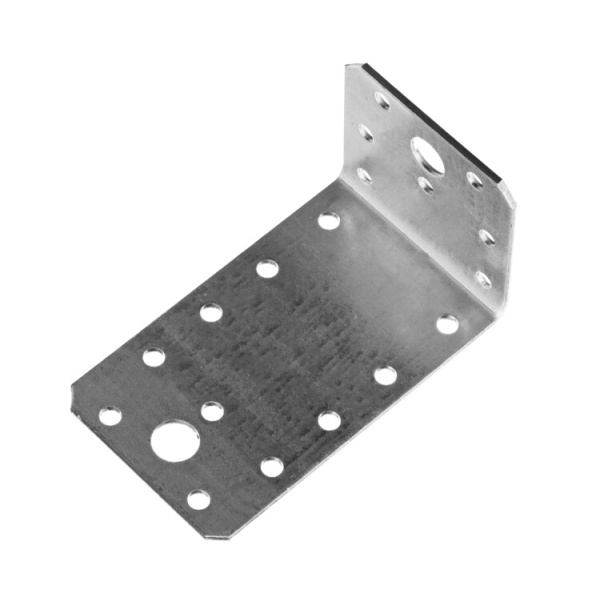Уголок крепежный ассиметричный 45х45х80х2, оцинкованный - накл. | 141942 | Tech-KREP