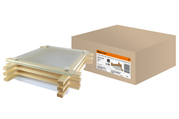 Светильник для ЖКХ невлагозащищенный декоративный под лампу НПБ 01-3х60-111 УХЛ4 "Бонсай-2" сосна 3х60Вт IP20 (490х490х85) | SQ0303-0403 | TDM