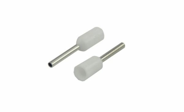 Наконечник штыревой втулочный изолированный F-8 мм 0.5 мм? (НШВи 0.5-8) белый | 08-0811 | REXANT
