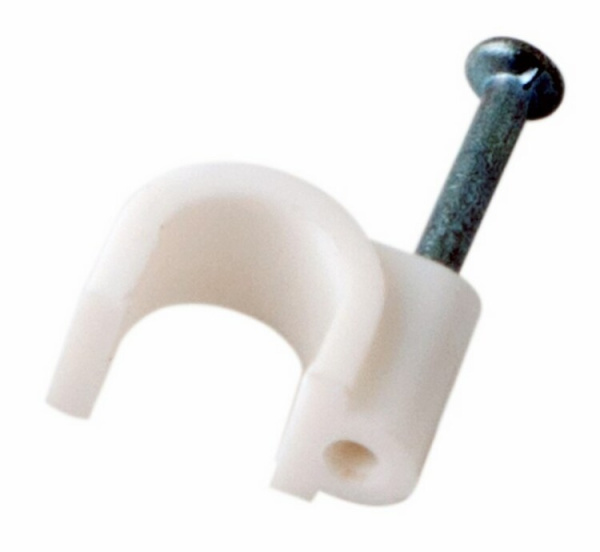 Крепеж кабеля круглый 7 мм, белый (упак. 50 шт) | 07-4007 | REXANT