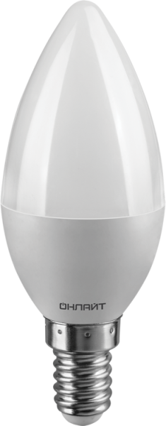 Лампа светодиодная OLL-C37-8-230-6.5K-E14-FR | 61128 | ОНЛАЙТ