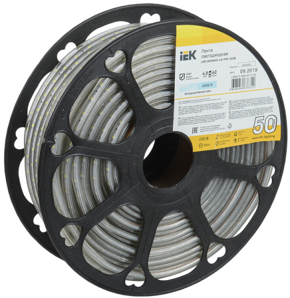 Лента светодиодная 50м LSR-2835W60-4,8-IP67-220В | LSR3-2-060-67-0-50 | IEK
