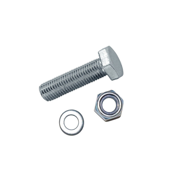 Болт DIN933 с шестигранной головкой оцинк. М12х60 + гайка + шайба (2 шт) - пакет ( 0,164 кг) | 136924 | Tech-KREP