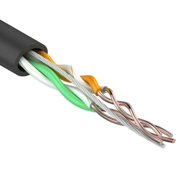 Кабель UTP 2PR 24AWG CAT5e 305м OUTDOOR | 01-0025 | REXANT
