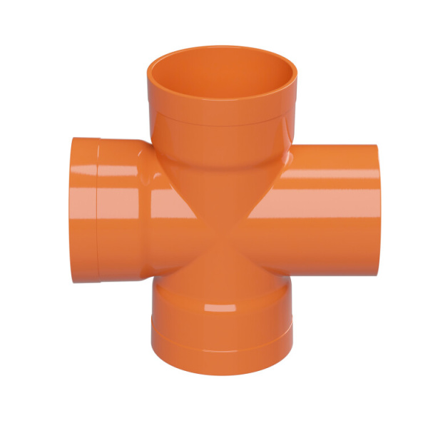 Крестообразное соед. для двустенных труб,90 ,полипропилен,д.200 | 022200 | DKC