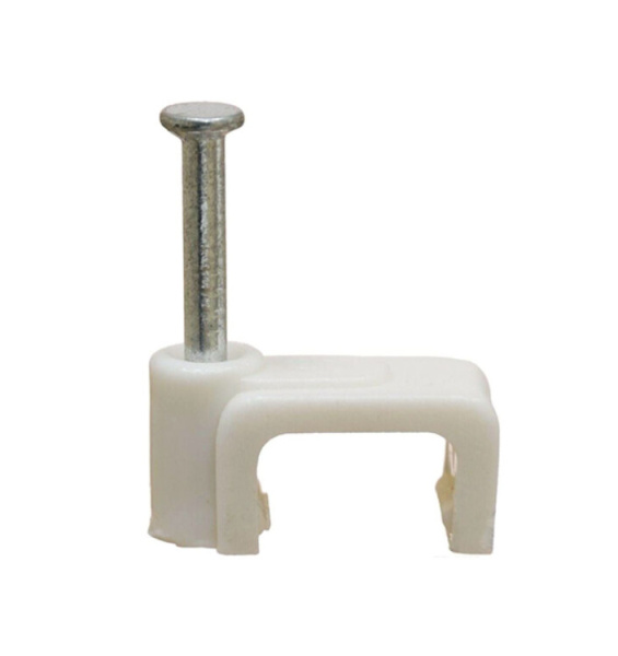 Скоба для кабеля плоская Б6 мм (50 шт) - пакет | 103656 | Tech-KREP