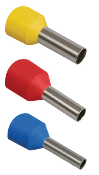 Наконечник-гильза Е2508 2,5мм2 с изолированным фланцем (синий) (100 шт) | UGN10-D25-04-08 | IEK