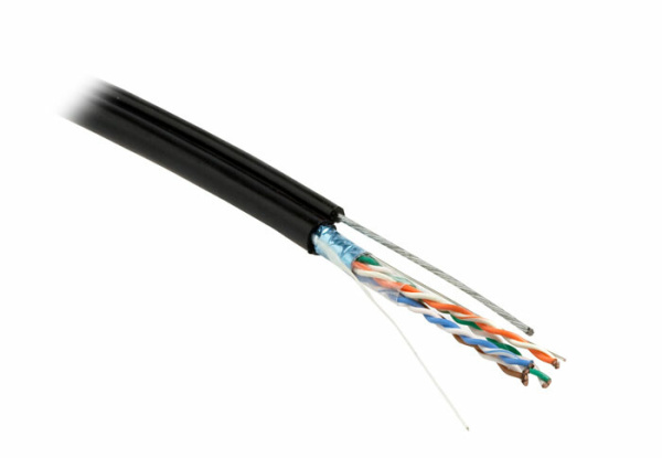 Кабель витая пара FUTP4-C5E-S24-2SW-OUT-PE-BK-500(500м)F/UTP,к5e,4п(24AWG),одн(solid),э-ф,с усил.мет.тр.,вне,PE,-40°C-+50°C,черн. | 236289 | Hyperline