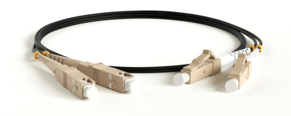 Патч-корд FC-D2-50-LC/PR-SC/PR-H-3M-LSZH-BK волоконно-оптический (шнур) MM 50/125, LC-SC, 2.0 мм, duplex, LSZH, 3 м, черный | 225321 | Hyperline