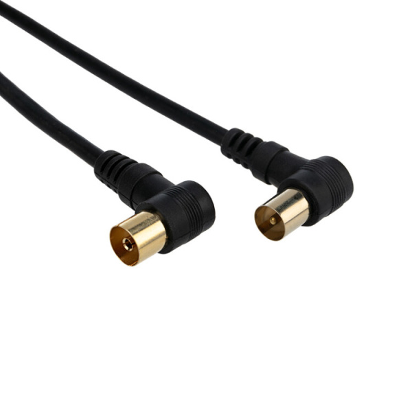 Шнур ТВ гнездо - ТВ штекер, угловой, длина 5 метров, черный | 18-0015 | REXANT