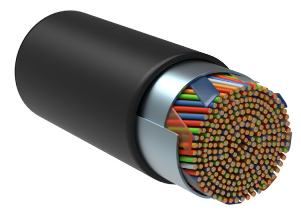 Кабель связи витая пара F/UTP, кат.5E 25х2х24AWG solid, LDPE, 305м, черный | LC3-C5E25-339 | ITK