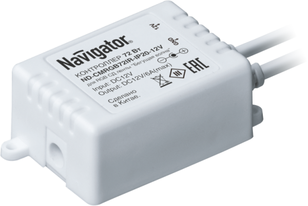 Контроллер для светодиодной ленты LED ND-CMRGB72IR-IP20-12V недиммируемый 72Вт 12В IP20 | 71364 | Navigator