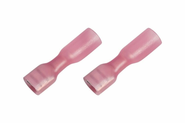 Клемма плоская полностью изолированная термоусаживаемая гнездо 6.6 мм 0.5-1.5 мм? (РПи-м-т 1.5-(6.3) красный | 08-0614 | REXANT