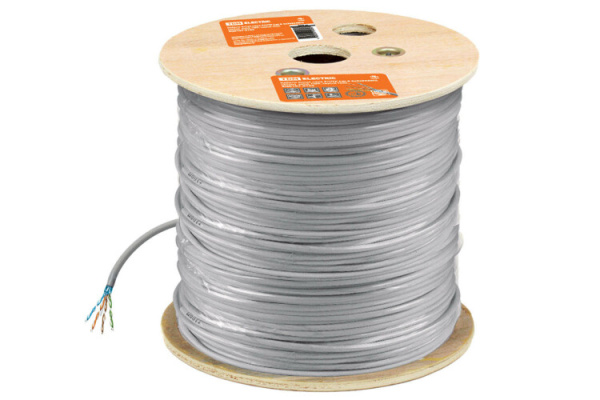 Кабель витая пара F/UTP Cat 6 4х2х23AWG (305м) solid, ПВХ, серый | SQ0107-0104 | TDM