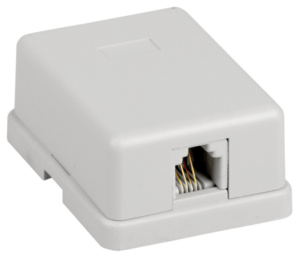 Розетка настенная RJ12 6P4C кат.3 UTP 1порт белая | CS2-3C3U-12 | ITK