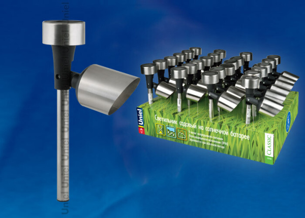 Cветильник садовый декоративный на солнечной батарее USL-C-690/MT375 SPOT SET24 4000К, 1*ААA Ni-Cd акк. в/к. IP44 | UL-00001686 | Uniel