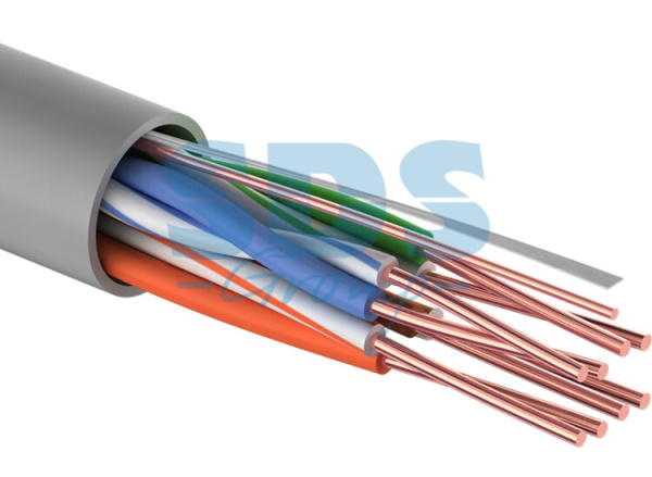 Кабель UTP PROconnect 4PR 24AWG, CU (медь), CAT5E, 100 МГц, PVC, серый, бухта 50 м | 01-0052-50 | PROconnect