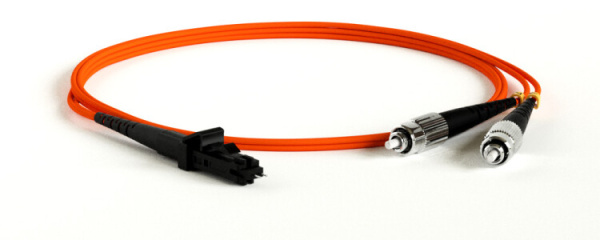 Патч-корд FC-D2-62-FC/PR-MTRJM/PR-H-5M-LSZH-OR волоконно-оптический (шнур) MM 62.5/125, FC-MTRJ(папа), 2.0 мм, duplex, LSZH, 5 м | 28319 | Hyperline