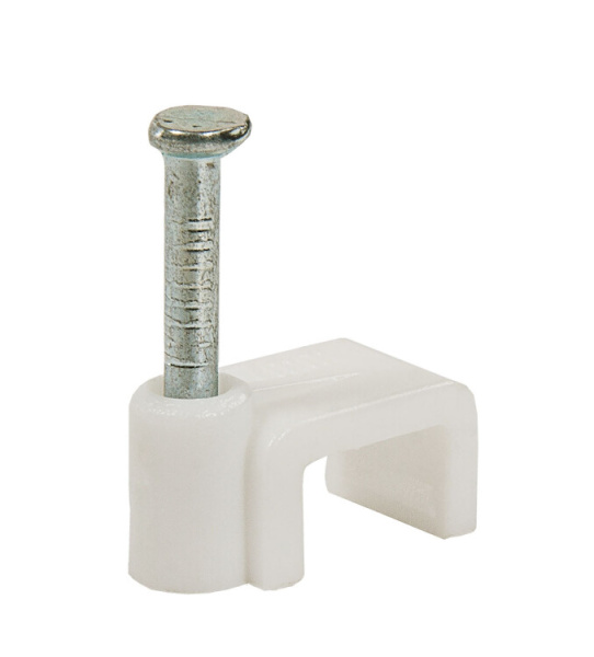 Скоба для кабеля плоская Б5 мм (50 шт) - пакет | 103655 | Tech-KREP