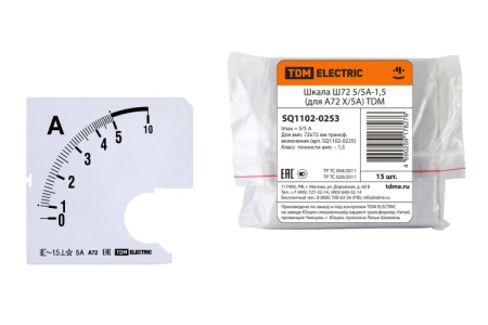 Шкала Ш72 5/5А-1,5 (для А72 Х/5А) | SQ1102-0253 | TDM