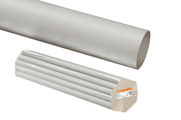 Труба жесткая гладкая ПВХ 63мм 3м (21м/уп) серый | SQ0404-0007 | TDM
