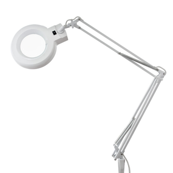 Лупа на струбцине , круглая, 5D, с подсветкой, белая | 31-0011 | REXANT