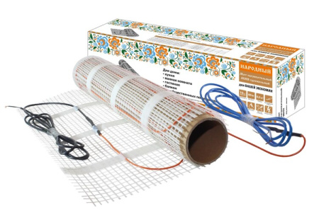 Мат нагревательный МНН одножильный, 0,5 кв. м, 80 Вт, Народный | SQ2501-0030 | TDM
