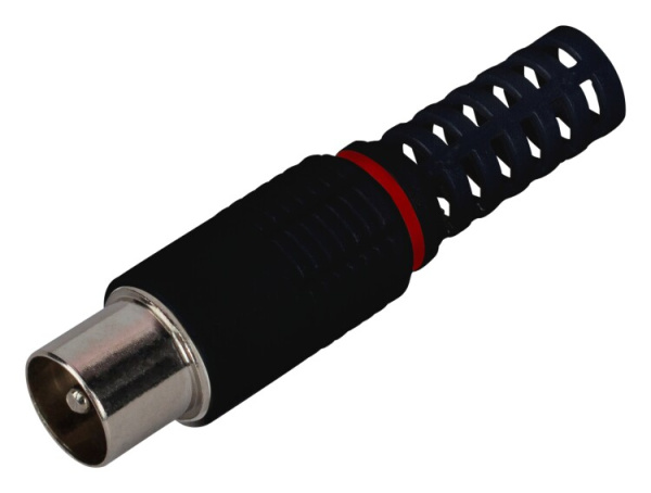 Разъем R-TV05 штекер TV без пайки цвет чёрный | Б0048306 | ЭРА