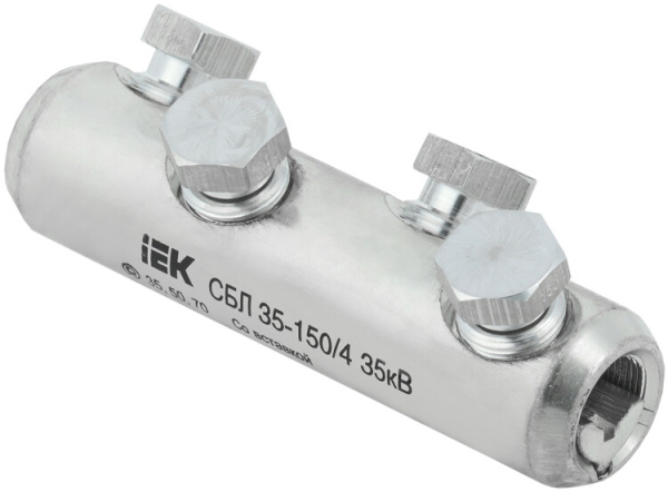 Соединитель болтовой луженый СБЛ 35-150/4 35кВ | UCB11-035-150-04-35 | IEK