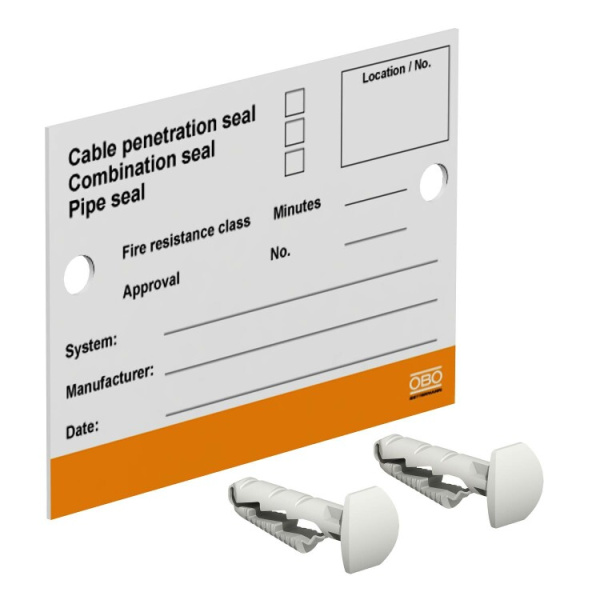 Маркировочная табличка (англ.яз) (KS-S EN) | 7205429 | OBO Bettermann