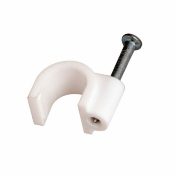 Крепеж кабеля круглый 8 мм, белый (упак. 20 шт) | 07-4008-20 | REXANT