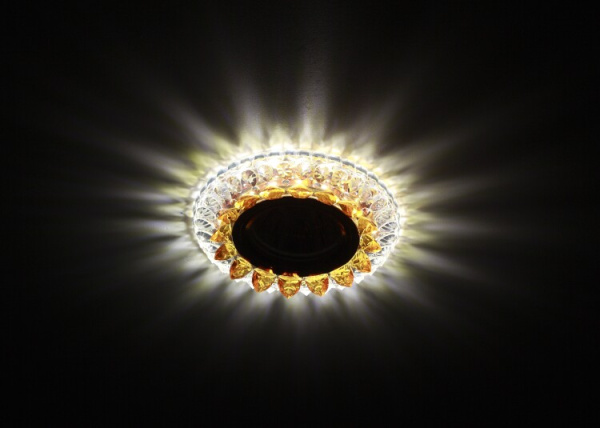 Светильник точечный встраиваемый под лампу DK LD19 MR16 50Вт GU5.3 оранжевый с подсветкой | Б0028091 | ЭРА