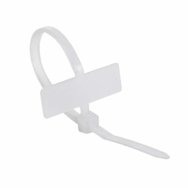 Хомут под маркер nylon 100x2,5 мм 100 шт. белый | 07-0106 | REXANT