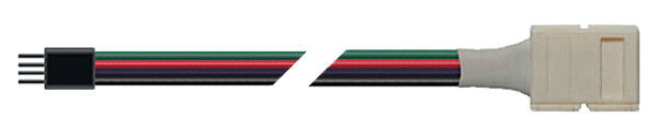 Коннектор для светодиодной ленты LED PLSC-10x4/15/4pin (5050 RGB) 5 штук в упаковке | 1017161 | Jazzway