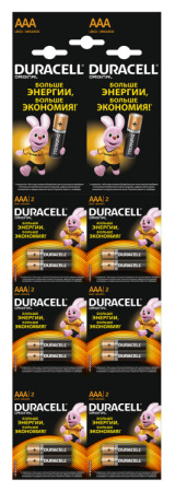 Элемент питания Duracell LR03-2BL BASIC 2*6 | Б0019682 | Duracell