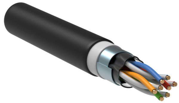 Каб. в. п. F/UTP кат. 5E 4х2х24AWG solid LSZH/LDPE чер. | LC3-C5E04-389 | ITK