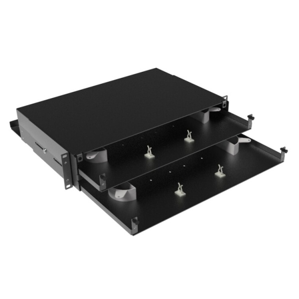 Оптическая полка выдвижная, без лицевой панели, неукомплектованная, 2U, черная | RNFPE2U48 | DKC