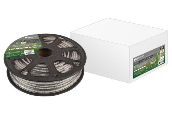Лента светодиодная SMD2835-120 LED/м-220 В-9,6 Вт/м-IP67-3000 К (30м) | SQ0331-0115 | TDM